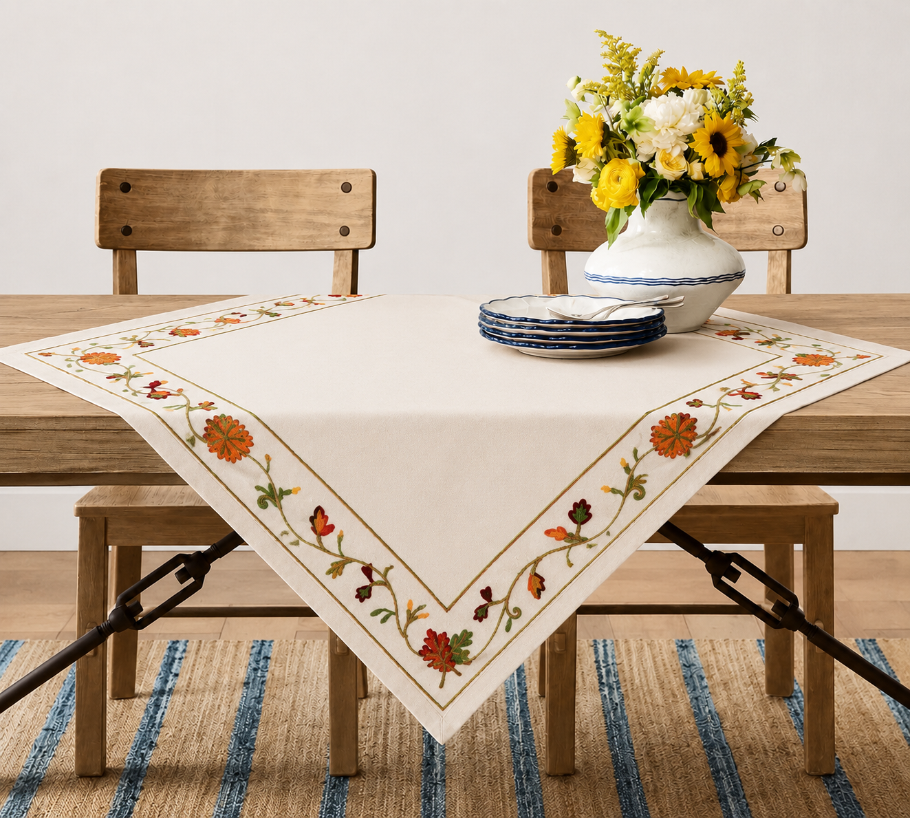 Harvest Vine Cotton Table Topper
