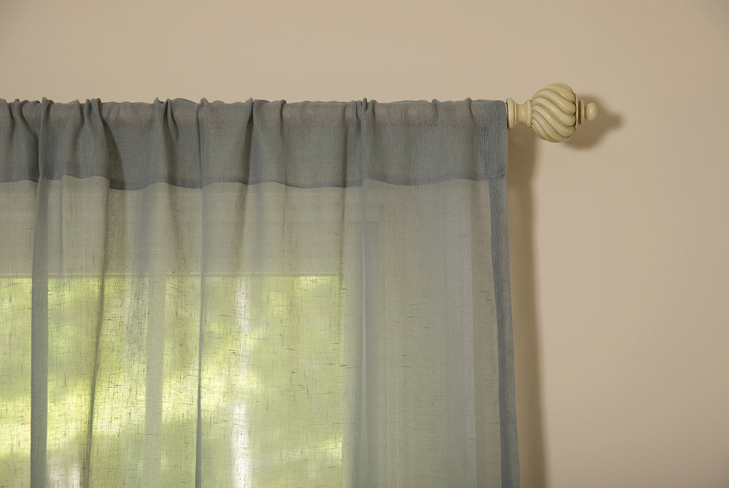 ML16606 Sierra Sheer Rod Pocket Curtain Panel 52x96 Gray Polyester