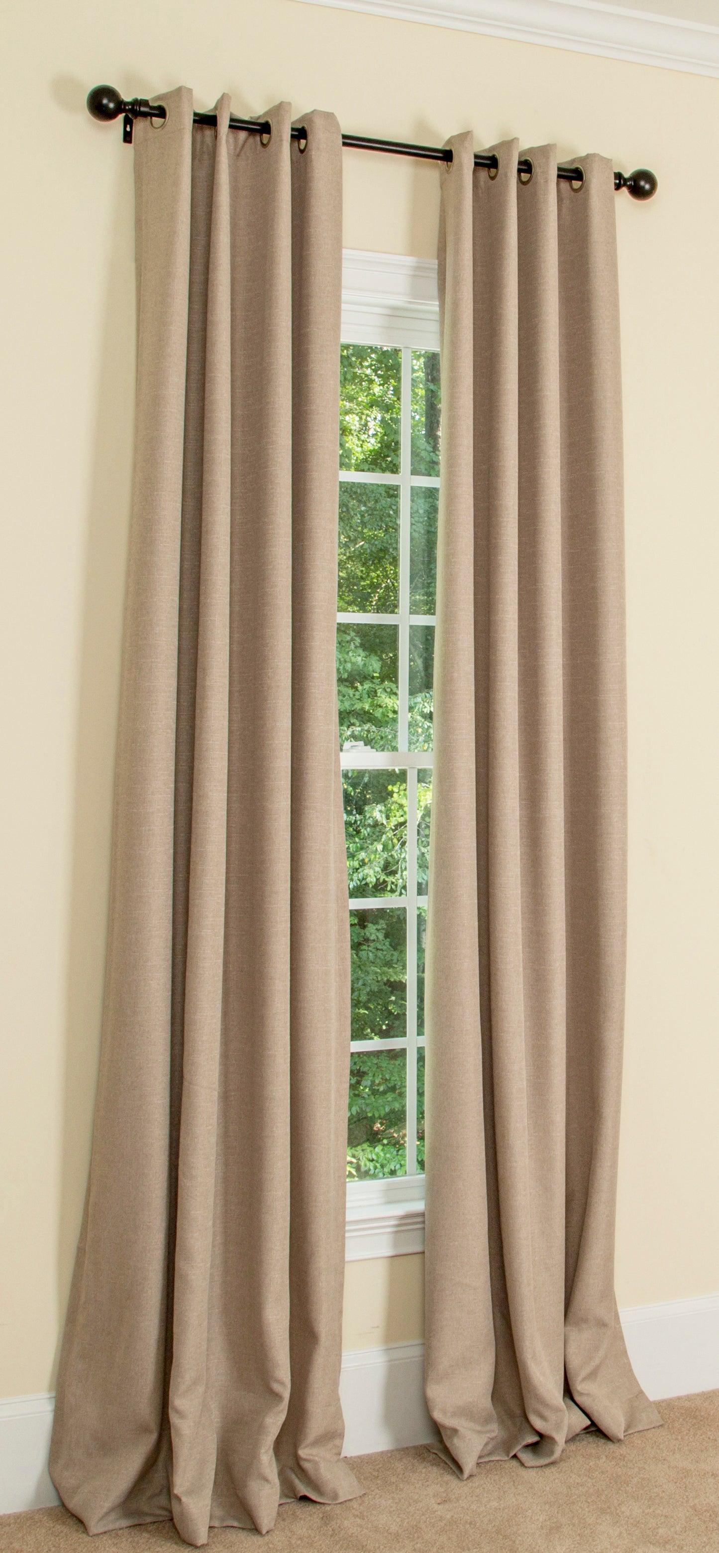 MANOR LUXE Elle Blackout Curtain Panels Grommet Thermal Lined 2 Pack 50x63 White