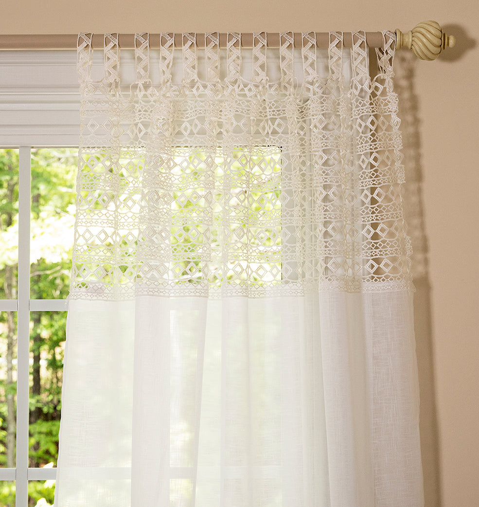 MLC10110 Juliette Crochet Sheer Curtain