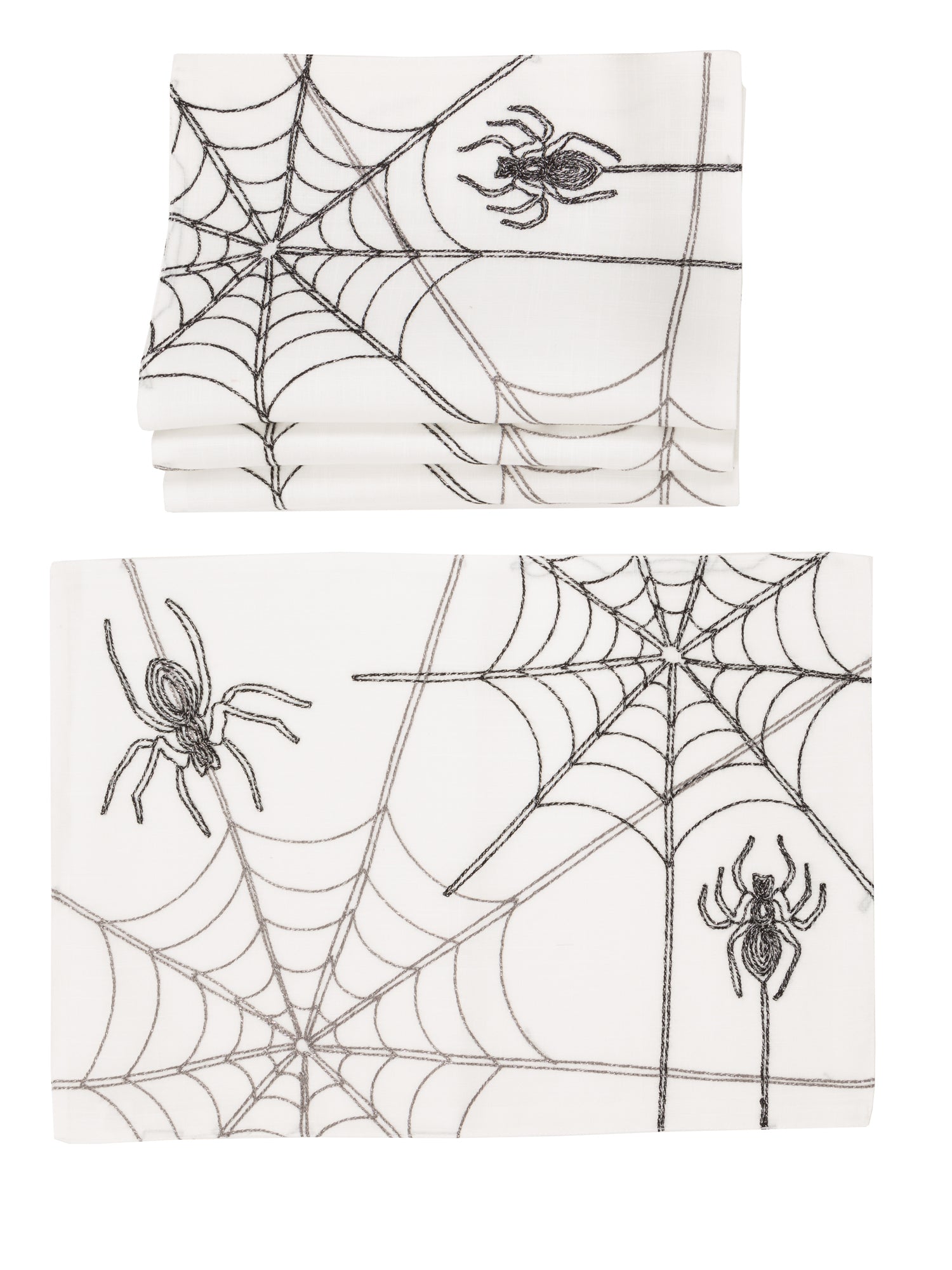 XD18801 Spider Web Double Layer Placemat 14x20 Set of 4 White