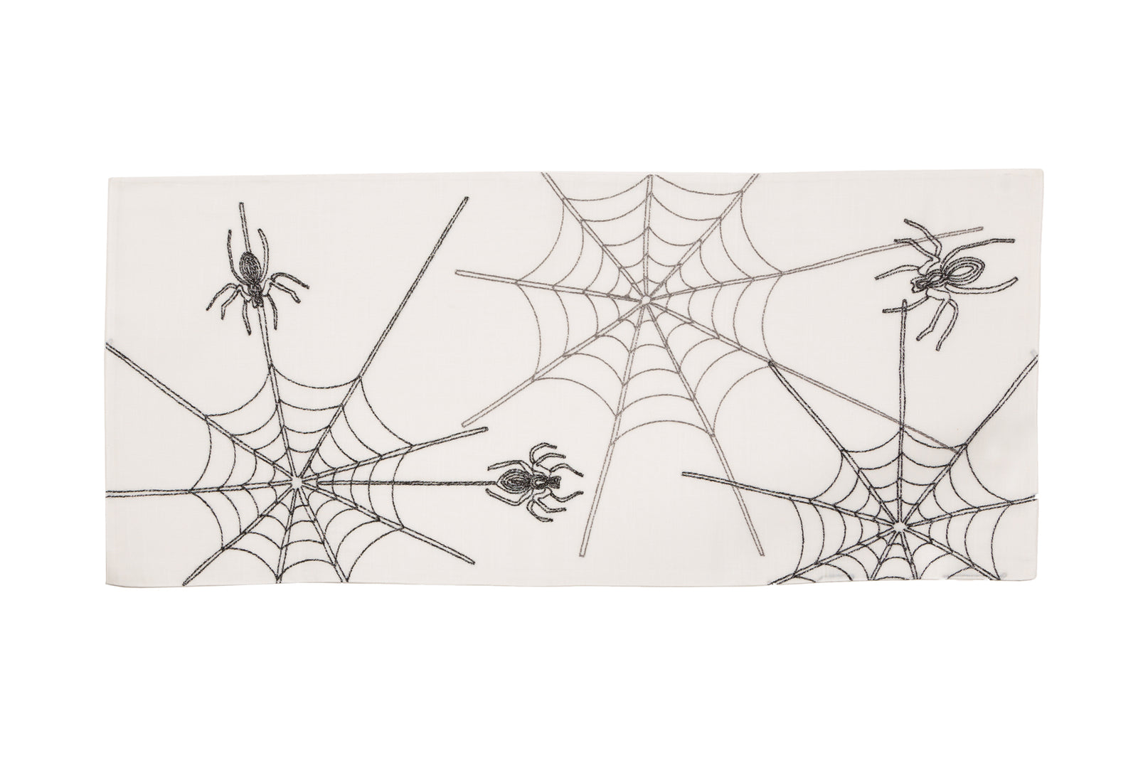 XD18801 Spider Web Table Runner 16x36 White