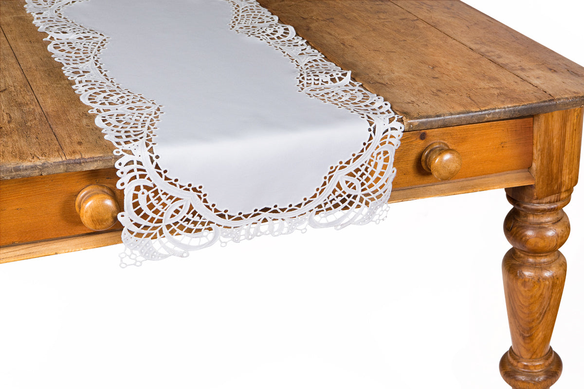 Xia Home Fashions Lace Cutwork Doilies 12 Inch Ivory Set of 4