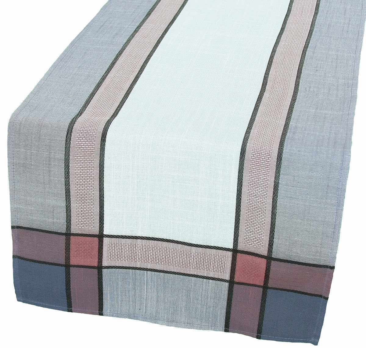 Xia Home Fashions Woven Border Table Runner 15x36 Inch Celery