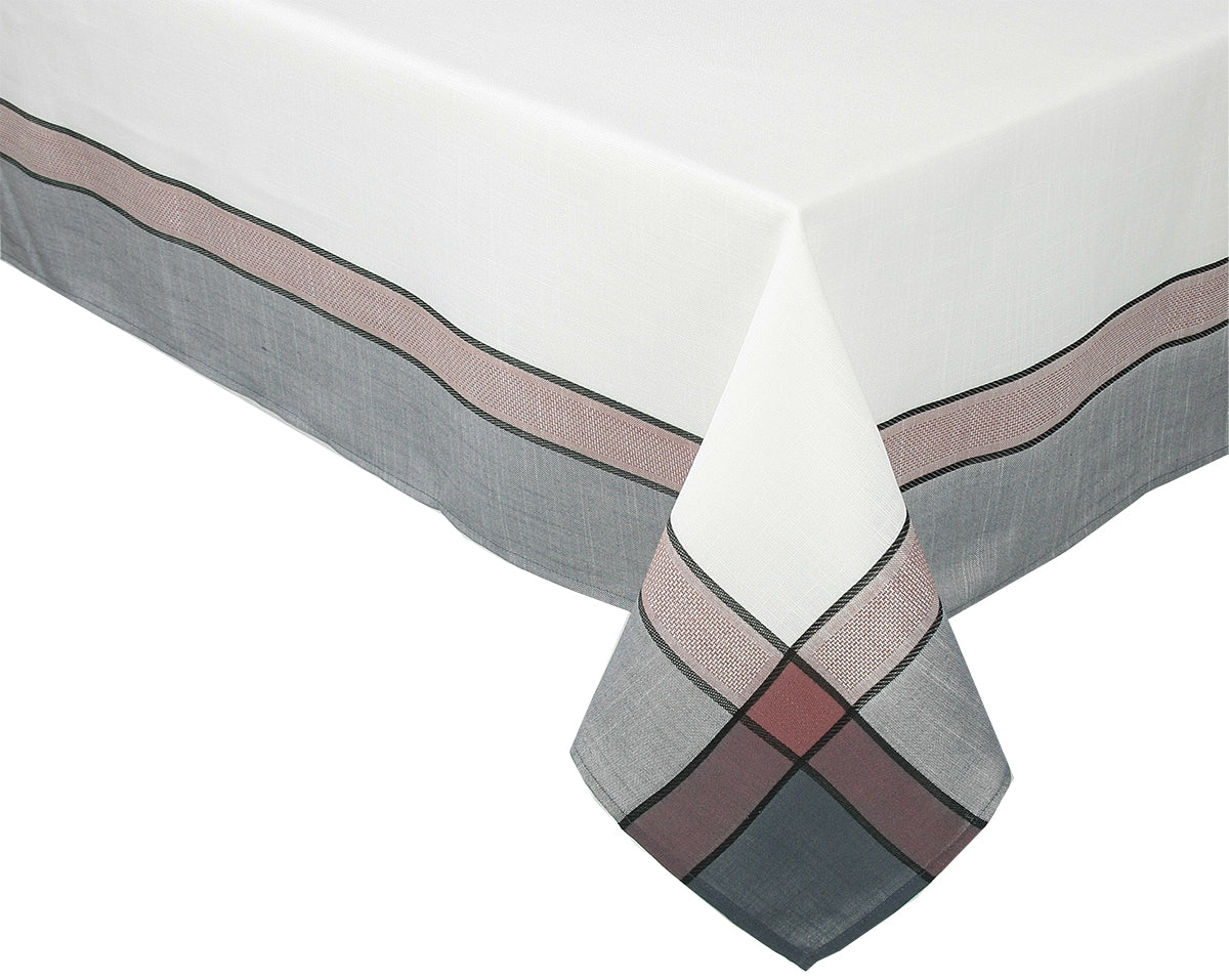 Xia Home Fashions Woven Border Tablecloth 60x60 Inch Celery