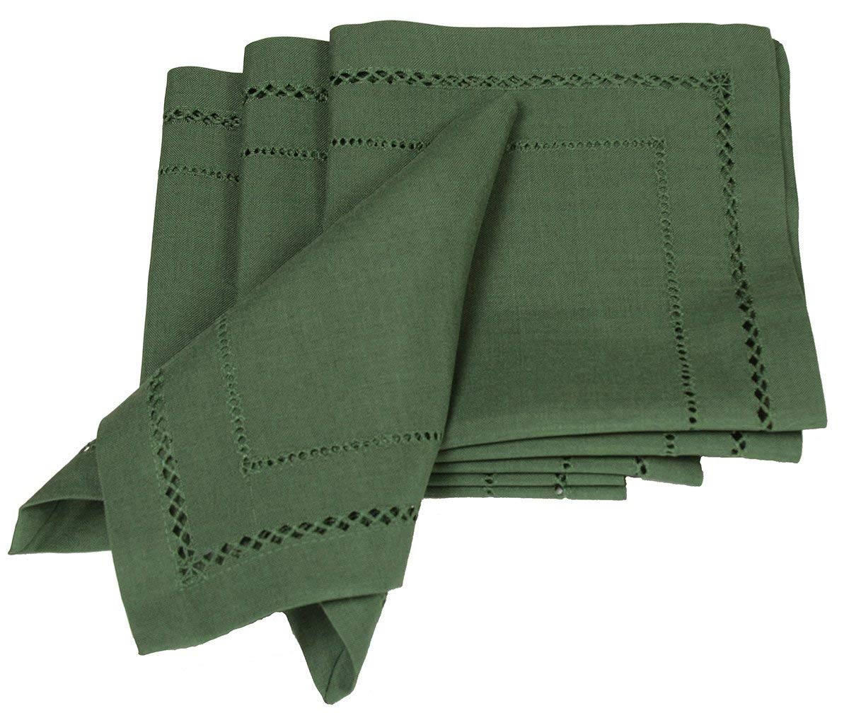 Xia Home Fashions Double Hemstitch Napkins 20x20 Inch Pine Set of 4