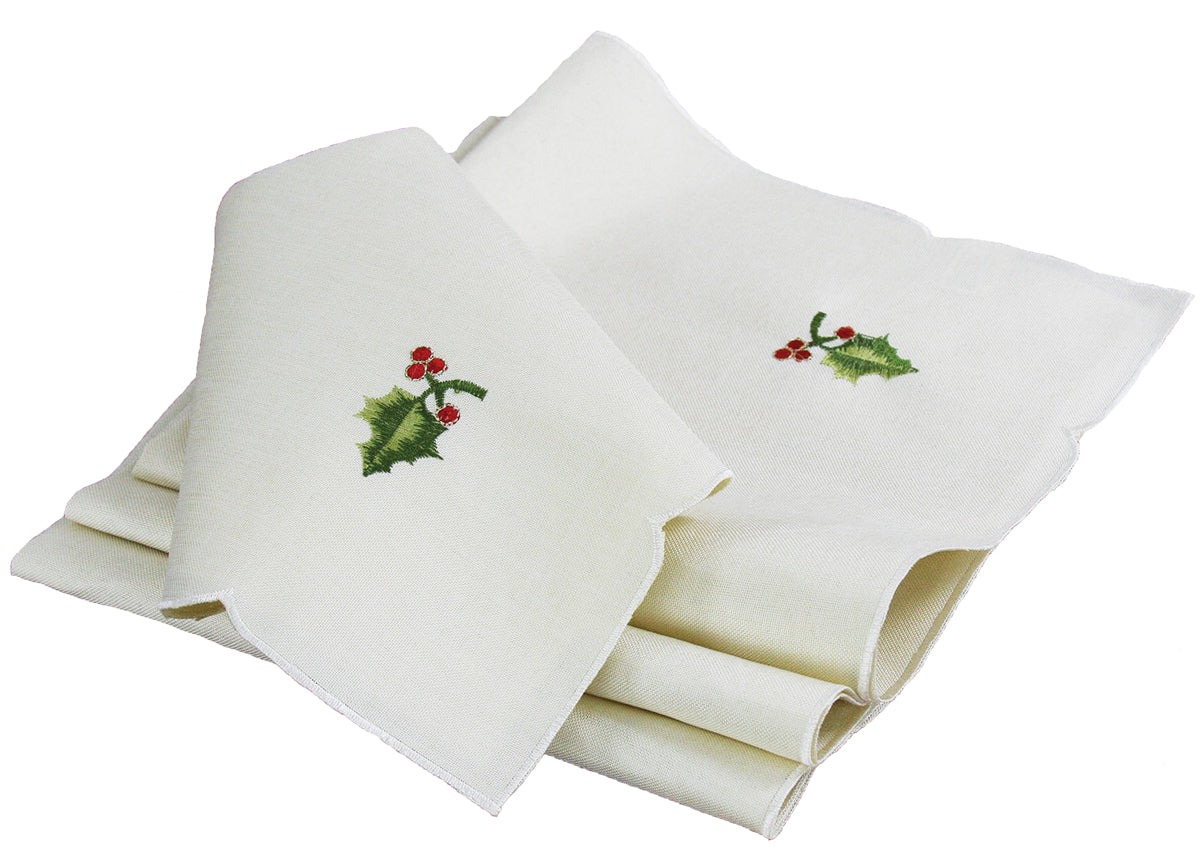 XD13188 Winter Berry Napkins Set of 4 21x21