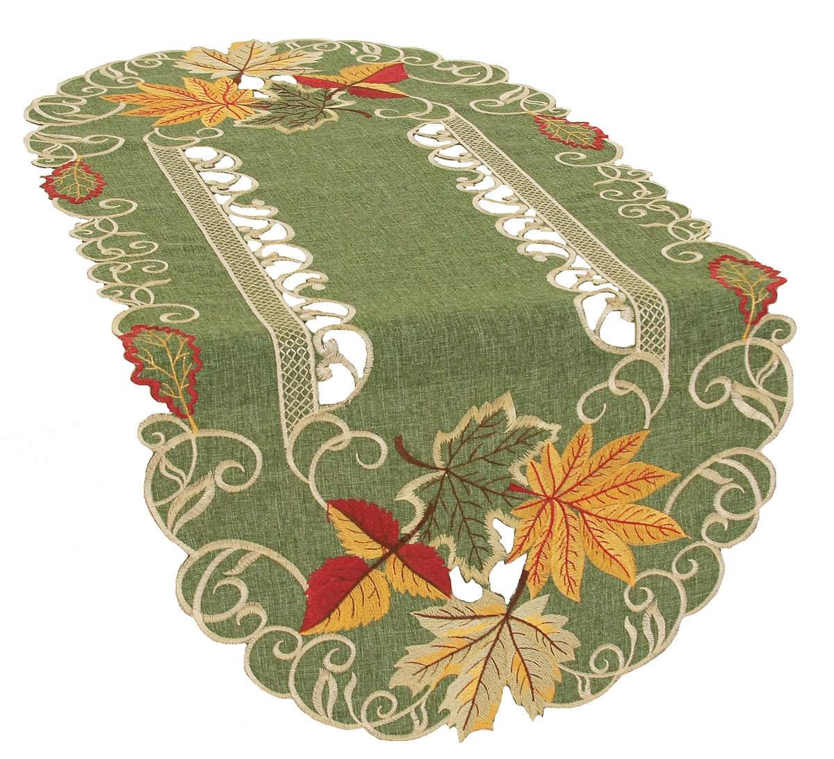 XD160915 Delicate Leaves Table Runner 16x34