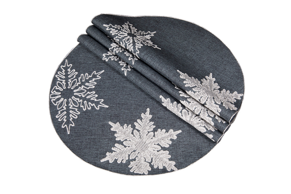 XD17141 Glisten Table Runner 16x54 Grey