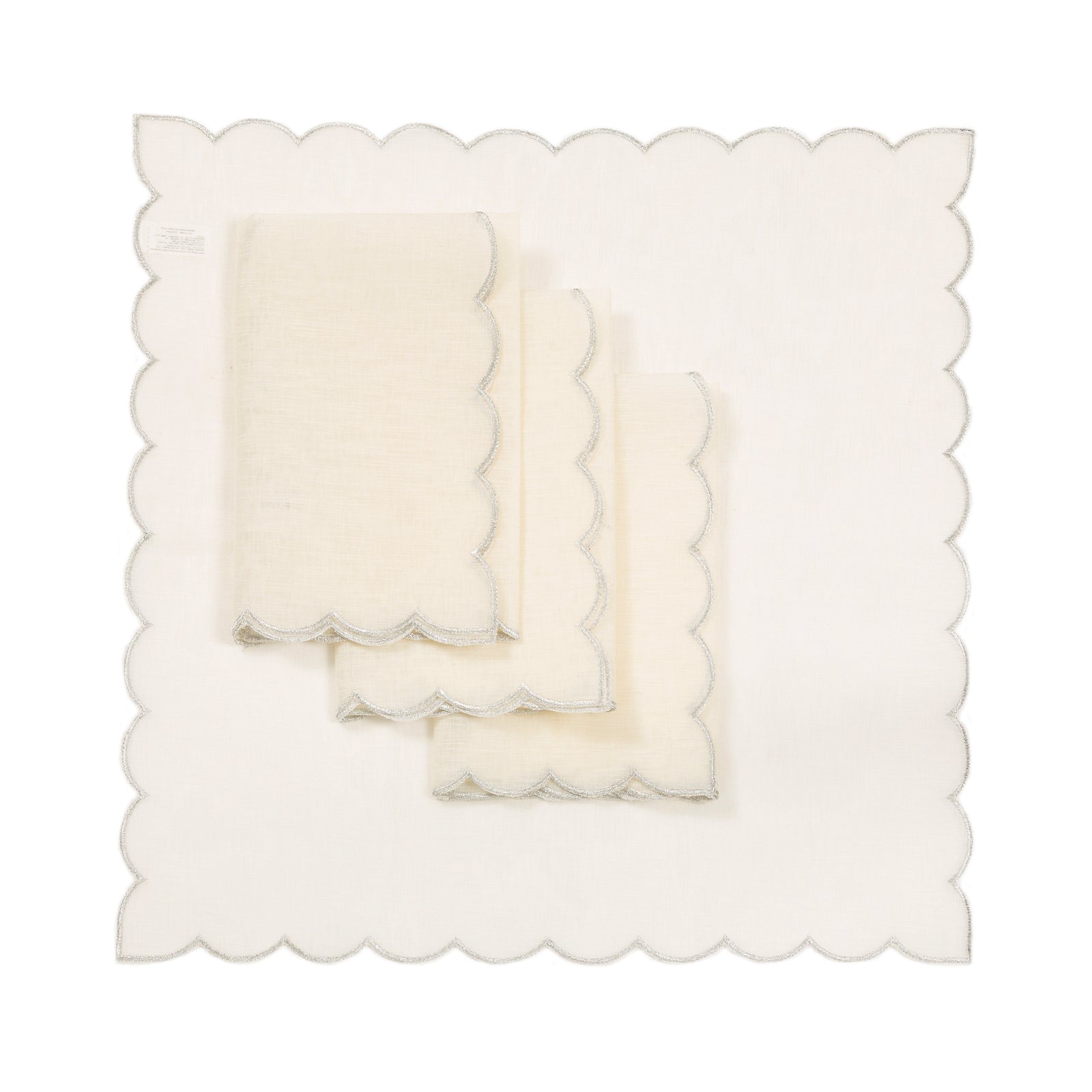 Sheer Scalloped Edge Napkins | Set of 4