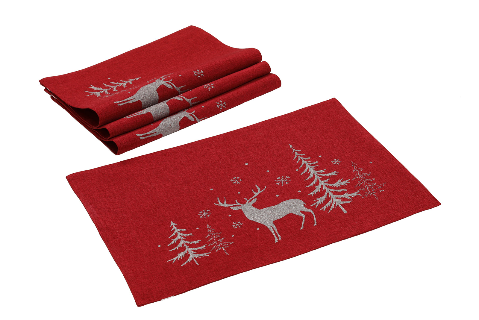 XD18905 Double Layer Placemats Set of 4 14x20 Dark Gray