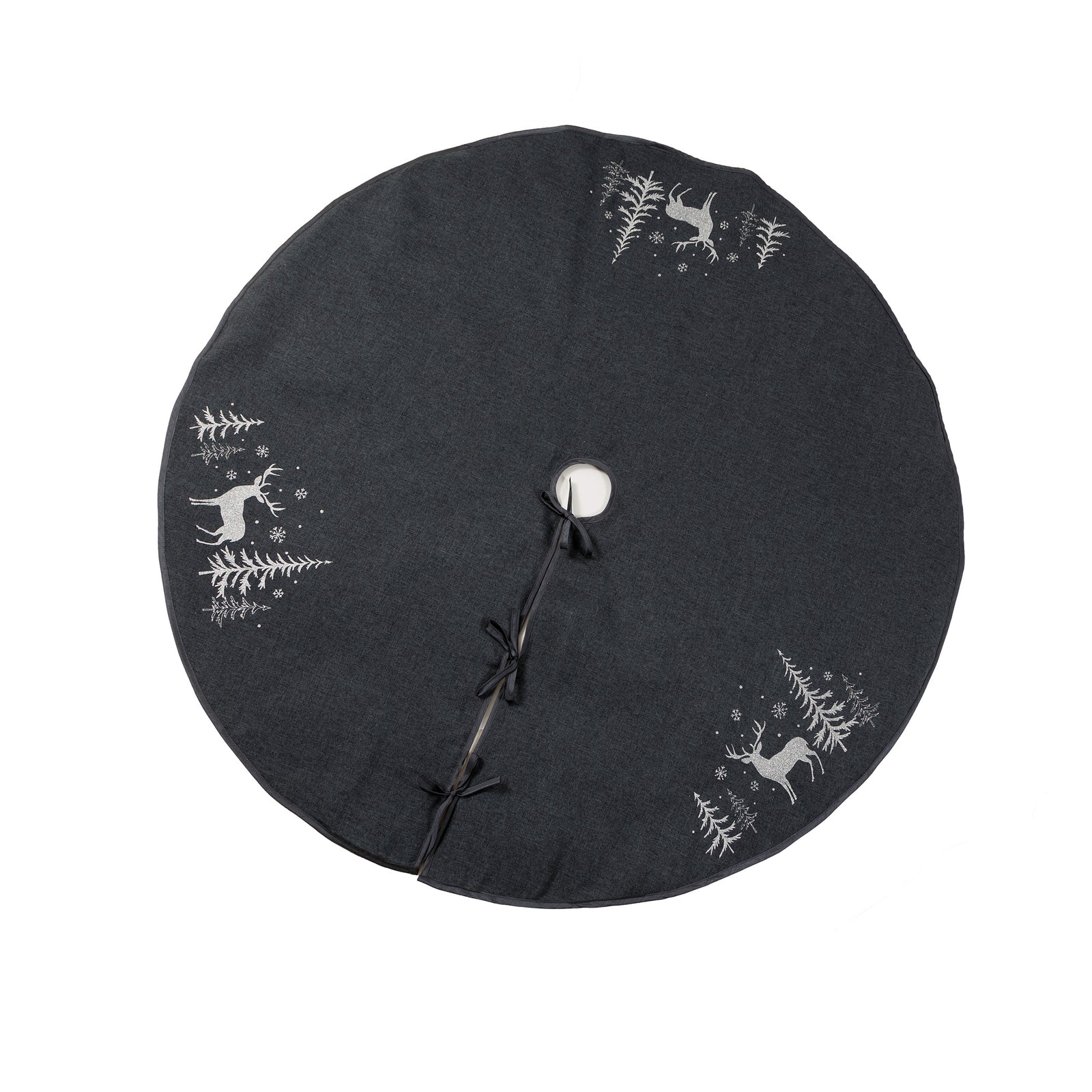 XD18905 Round Tree Skirt 56 Inch Dark Gray