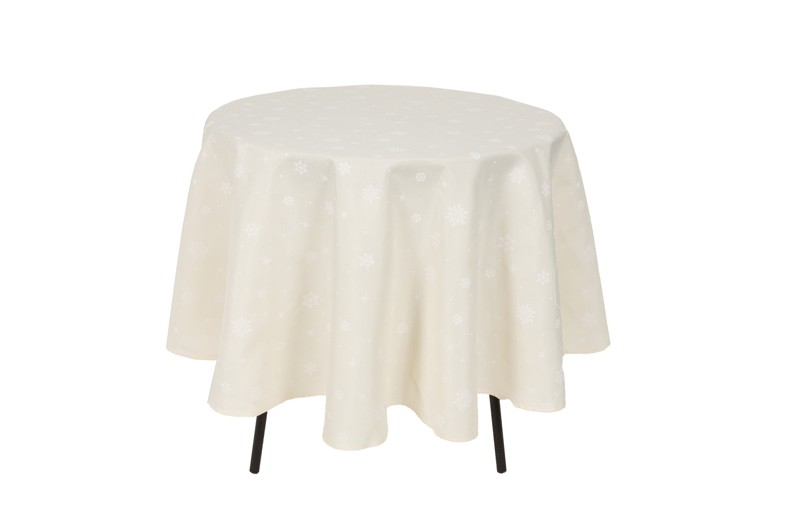 Xia Home Fashions Snowflake Print Tablecloth 70x108 Cream