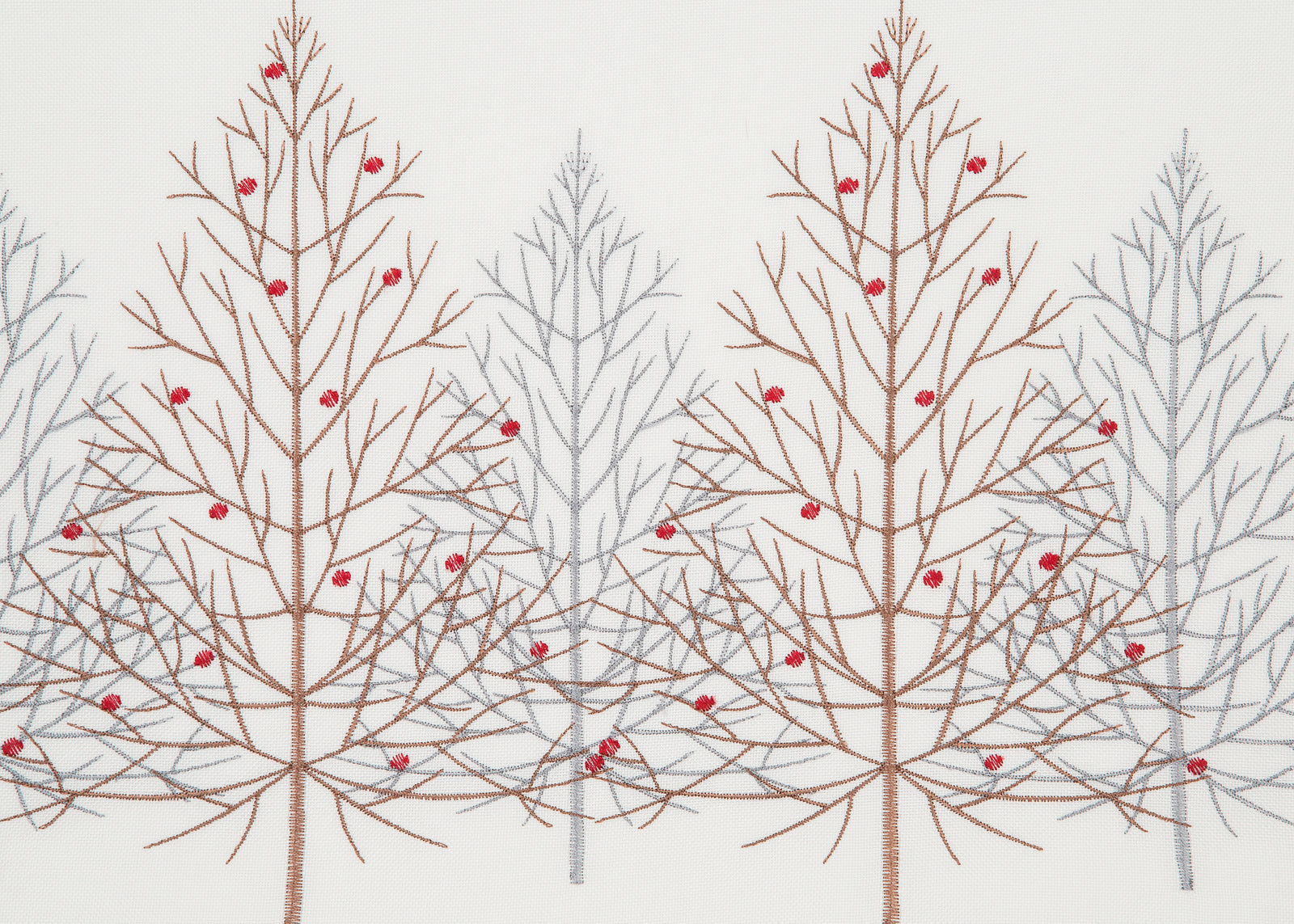 XD19803 Festive Trees Christmas Pillow 12x20 Off White