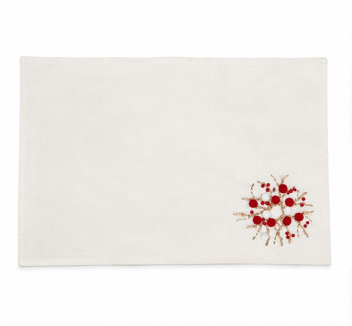 Holiday Berry Wreath Placemat