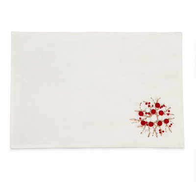 Holiday Berry Wreath Placemat