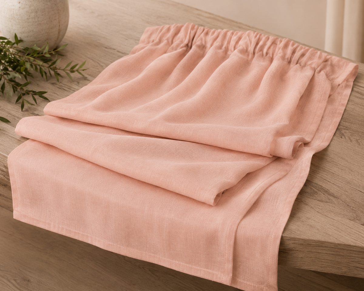 Classic Linen Sheer Rod Pocket Curtain Panel