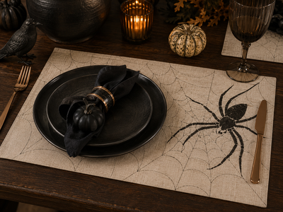 Creepy Spider Placemats | Set of 4