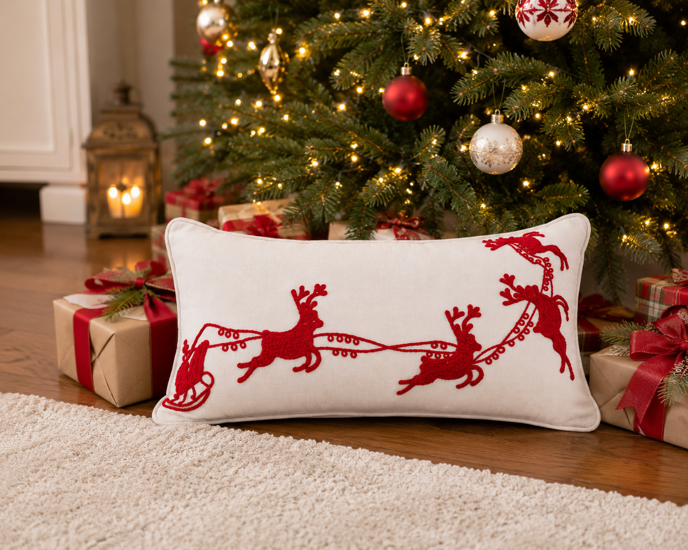 Birds on Holly Pillows