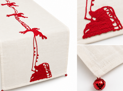 Holiday Reindeer Table Runner
