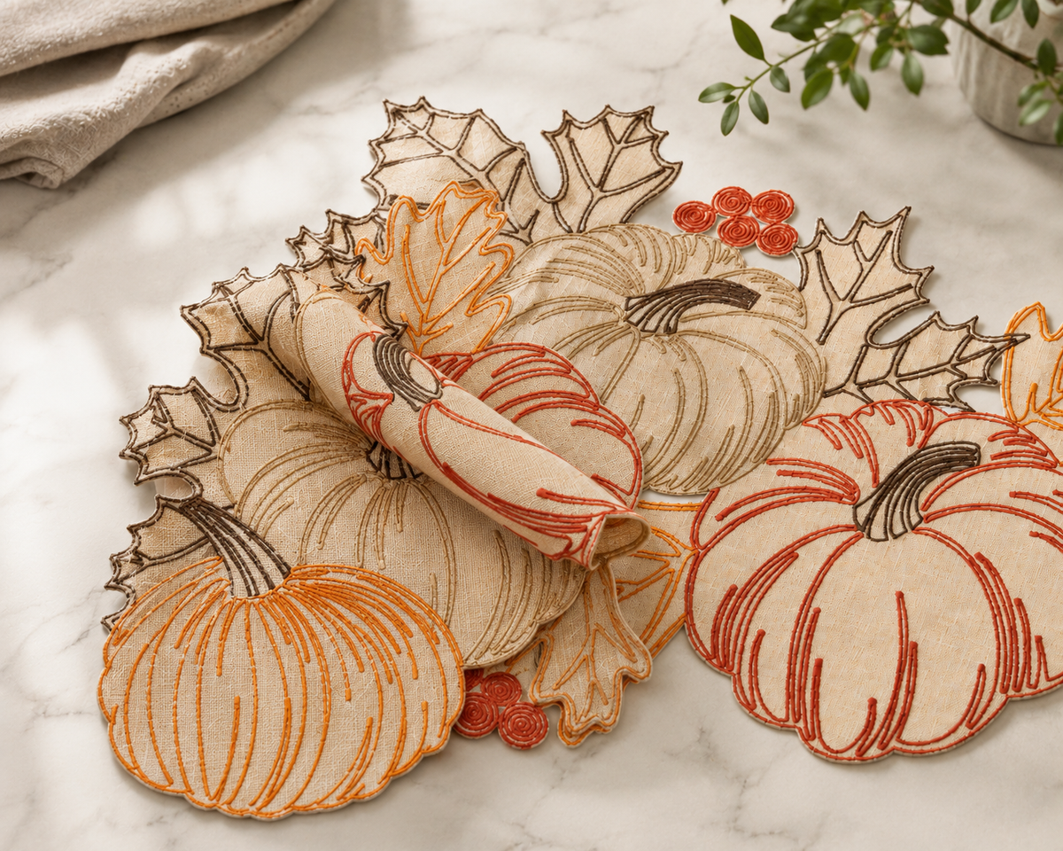 Pumpkin Harvest Placemats | Set of 4