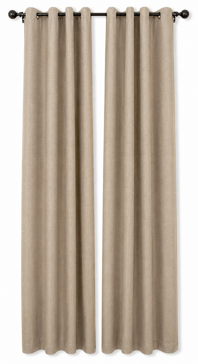 MANOR LUXE Elle Blackout Curtain Panels Grommet Thermal Lined 2 Pack 50x63 White