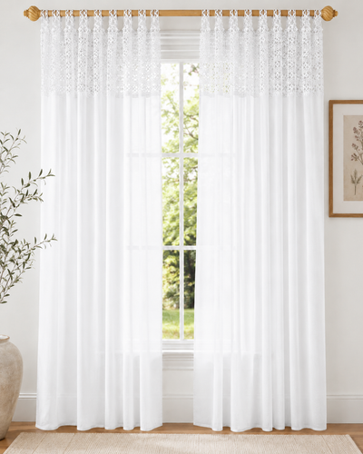 MLC10110 Juliette Crochet Sheer Curtain