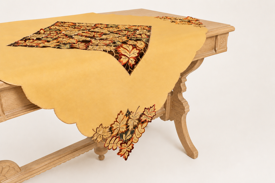 XD75018 Bountiful Leaf Table Topper 36x36