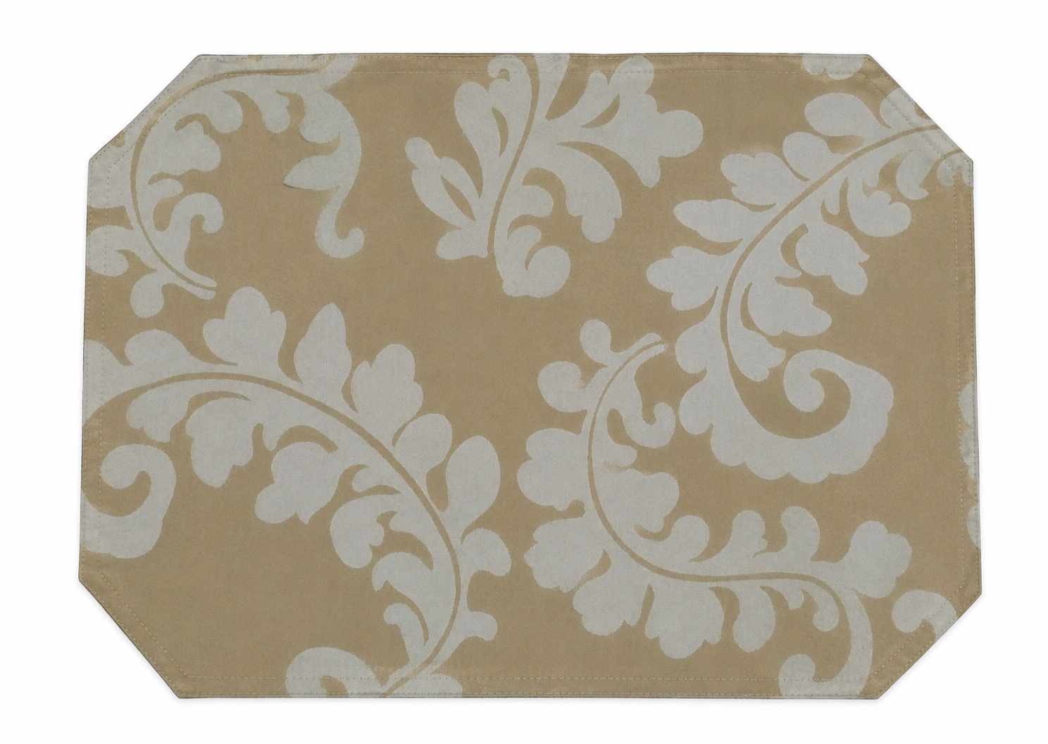 Xia Home Fashions Ivy Placemats Set of 4 14x20 Blue Taupe