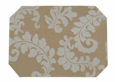 Xia Home Fashions Ivy Placemats Set of 4 14x20 Blue Taupe