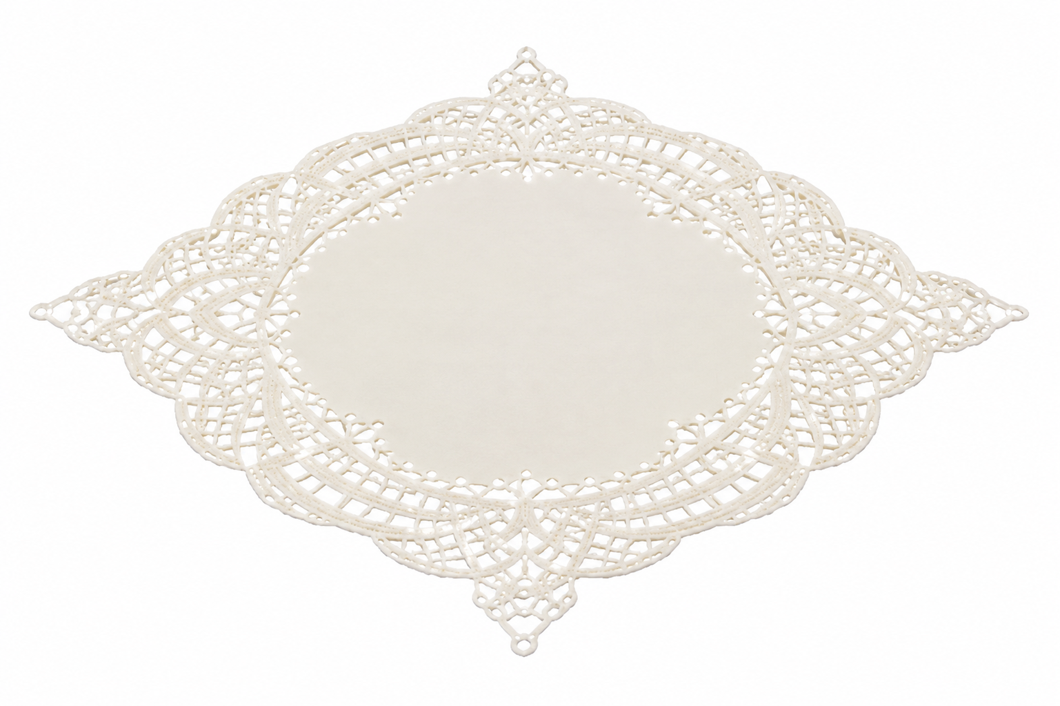Xia Home Fashions Lace Cutwork Table Topper 36x36 Inch Ivory
