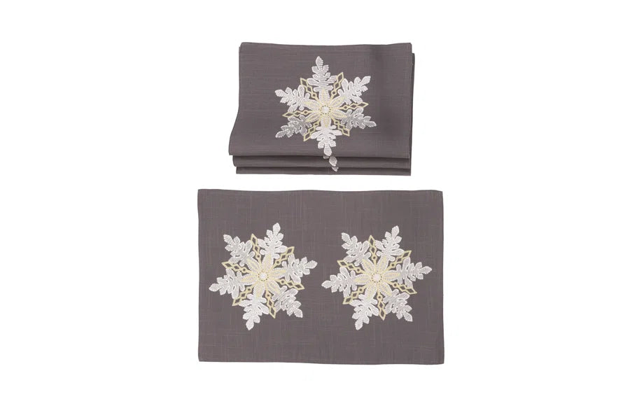 Sparkling Snowflake Placemats | Set of 4