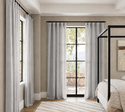 MANOR LUXE Elle Blackout Curtain Panels Grommet Thermal Lined 2 Pack 50x63 White