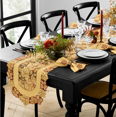 XD75018 Bountiful Leaf Mini Table Runner 12x28