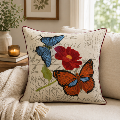 Papillon on Poppy Pillows