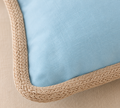 Classic Jute Trimmed Solid Pillows