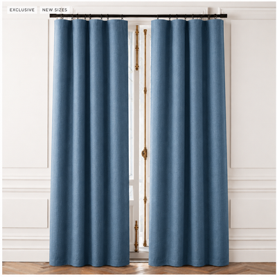 MANOR LUXE Elle Blackout Curtain Panels Grommet Thermal Lined 2 Pack 50x63 White