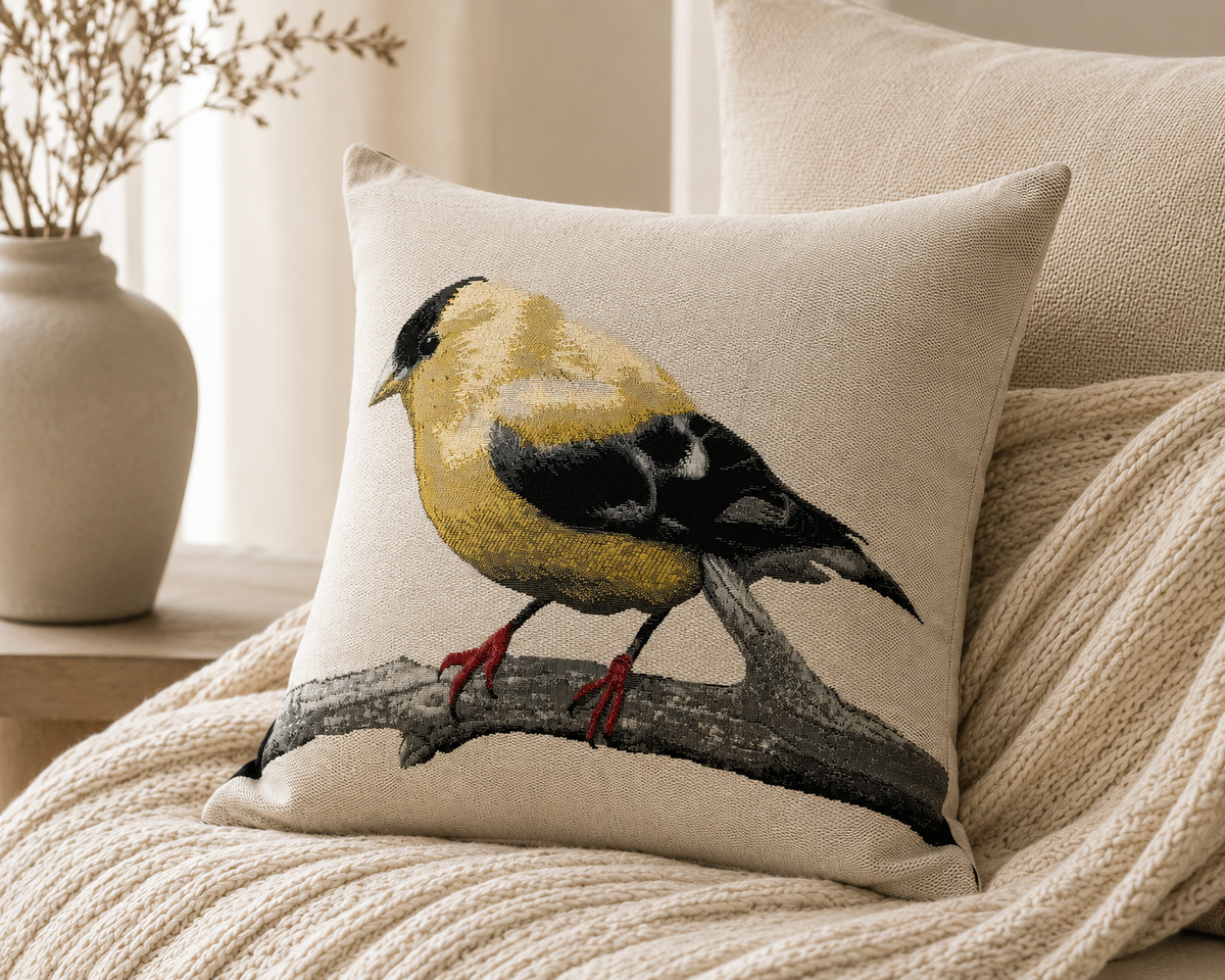 Bird Embroidery Decorative Pil Pillows