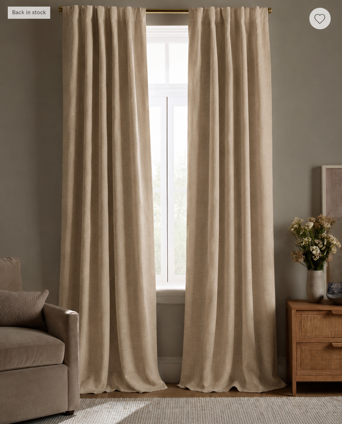 MANOR LUXE Elle Blackout Curtain Panels Grommet Thermal Lined 2 Pack 50x63 White