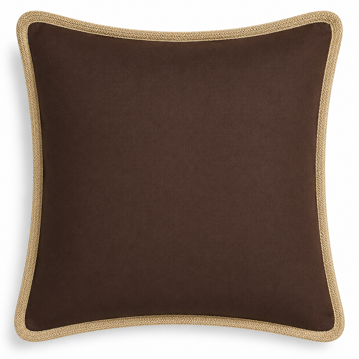 Classic Jute Trimmed Solid Pillows