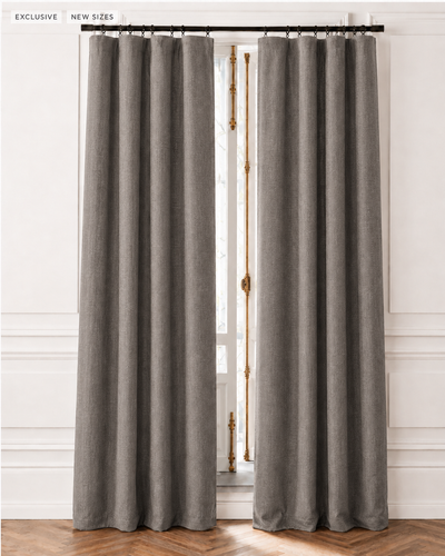 MANOR LUXE Elle Blackout Curtain Panels Grommet Thermal Lined 2 Pack 50x63 White