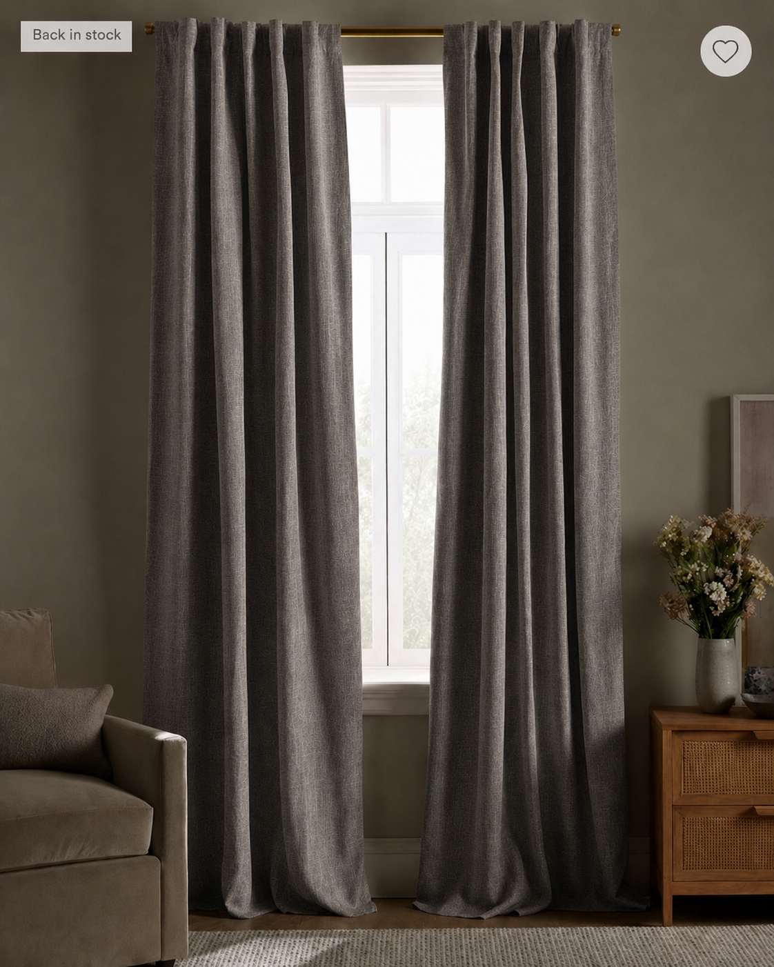 MANOR LUXE Elle Blackout Curtain Panels Grommet Thermal Lined 2 Pack 50x63 White