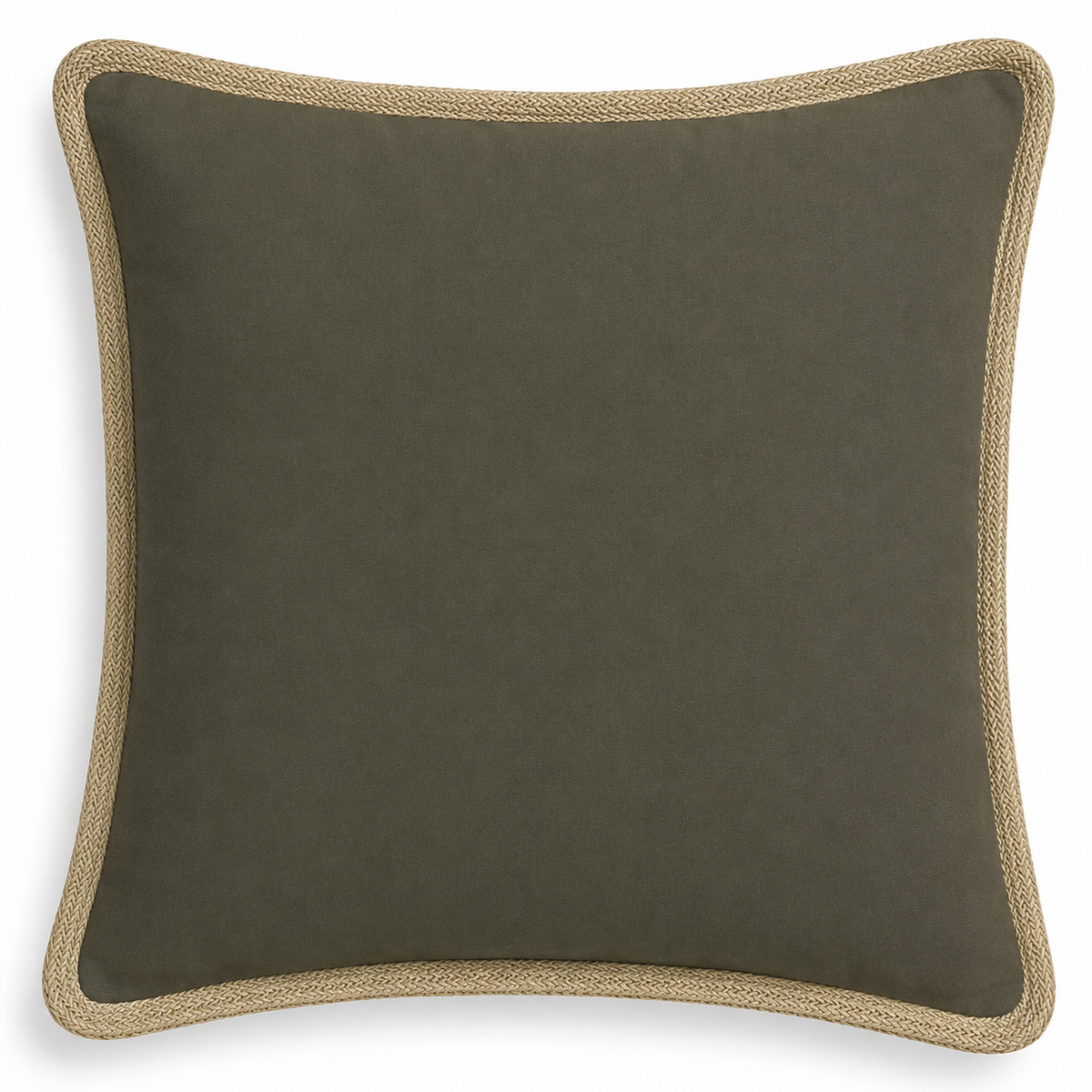 Classic Jute Trimmed Solid Pillows