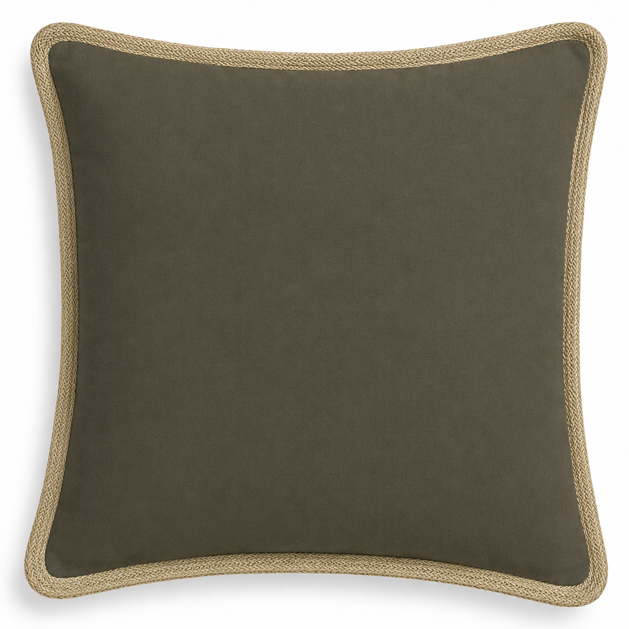 Classic Jute Trimmed Solid Pillows