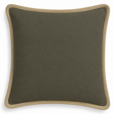 Classic Jute Trimmed Solid Pillows