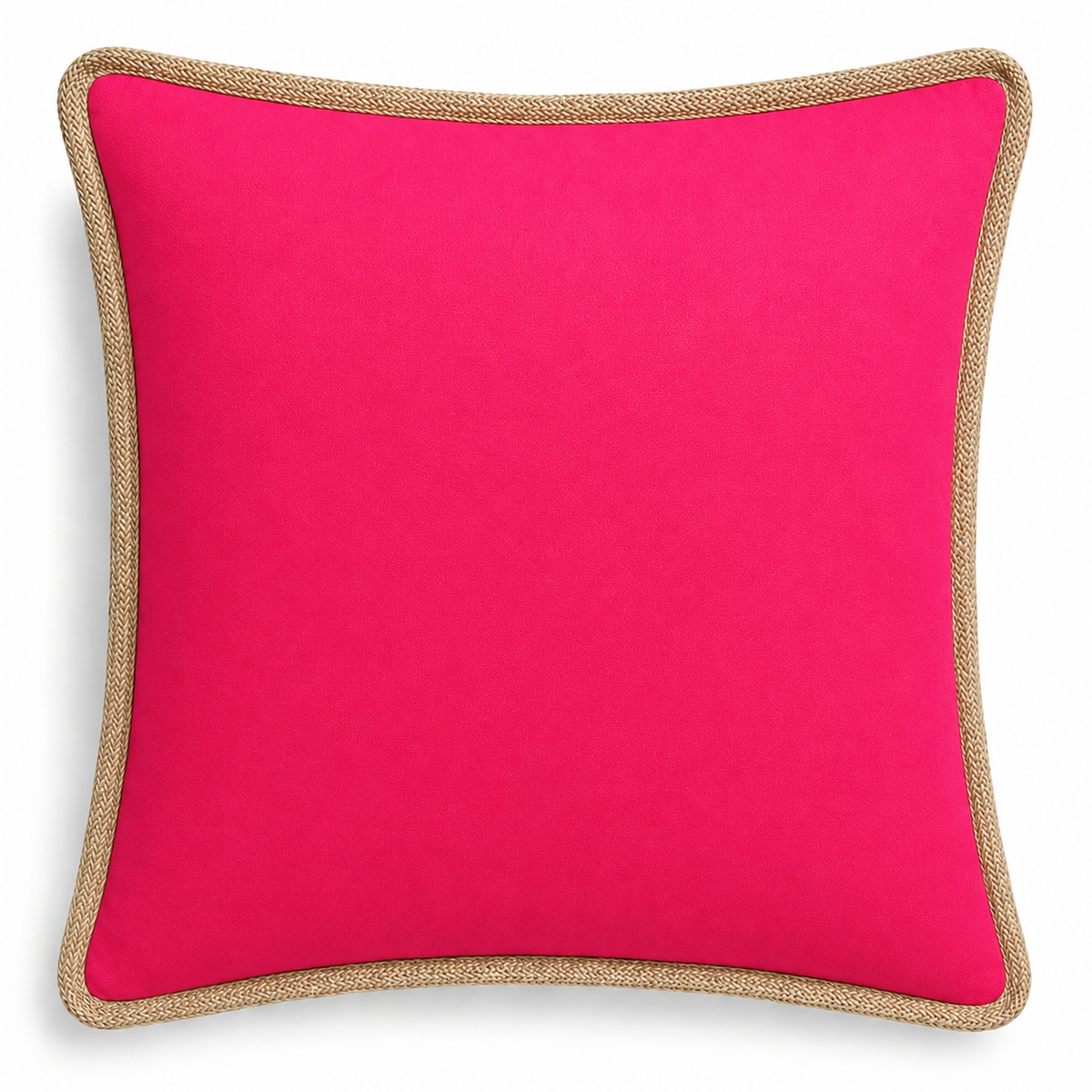 Classic Jute Trimmed Solid Pillows