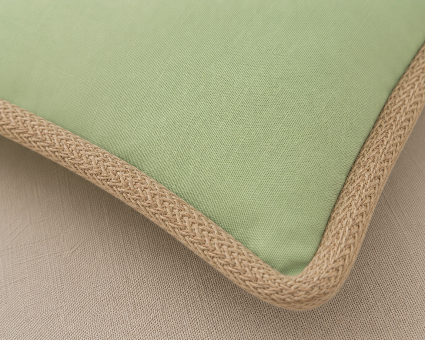 Classic Jute Trimmed Solid Pillows