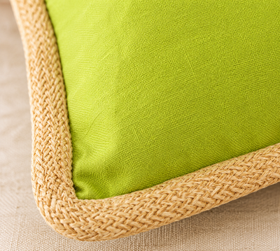 Classic Jute Trimmed Solid Pillows