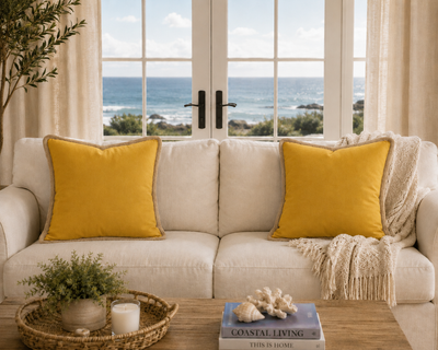 Classic Jute Trimmed Solid Pillows