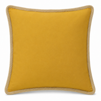 Classic Jute Trimmed Solid Pillows